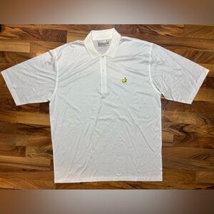 Augusta National Golf Shop Slazenger Polo XL White Cotton Masters Logo Vintage